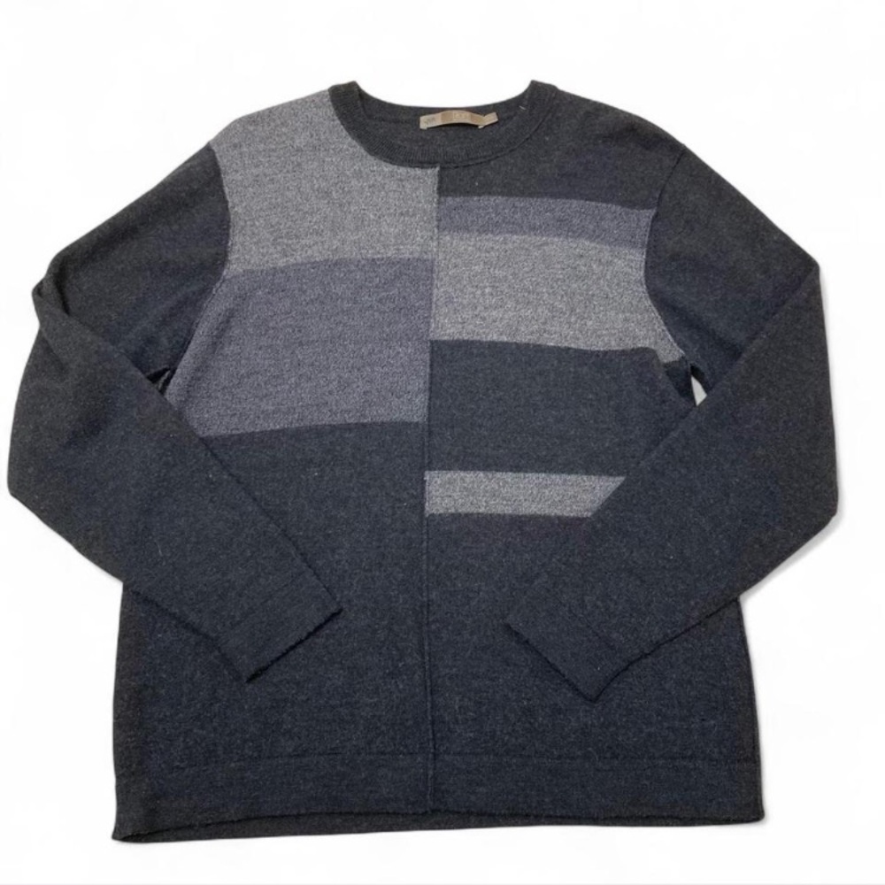 3/$15 Raffi 100% Extra Fine Merino Wool Colorblock Sweater Women’s Medium Preppy